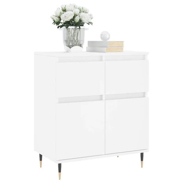 Maison Exclusive - Buffé Vit 60x35x70 cm Ingenjörsträ