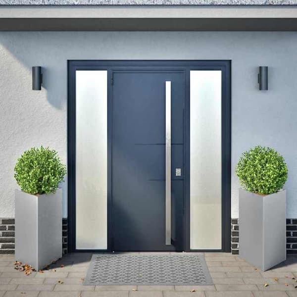 Maison Exclusive - 2 st triangulära krukor 50x43x75 cm i galvaniserat stål