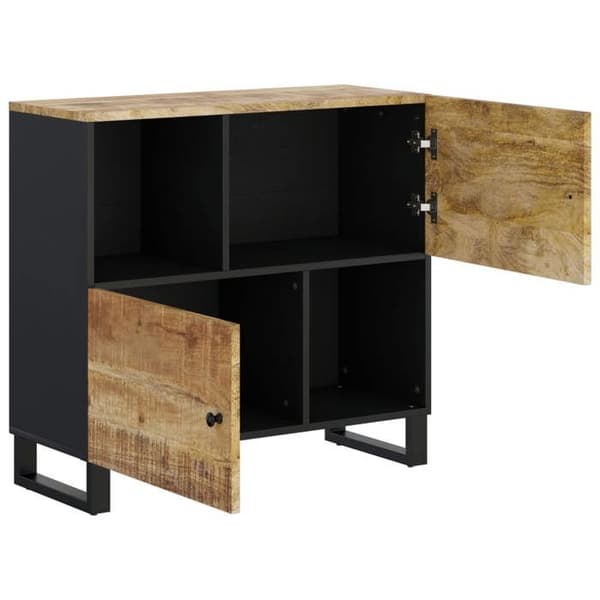 Maison Exclusive - Buffet med 2 døre 80x33x75 cm massiv mangotræ