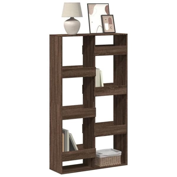 Maison Exclusive - Bibliotek i brunt egetræ 100x33x175 cm ingeniørtræ