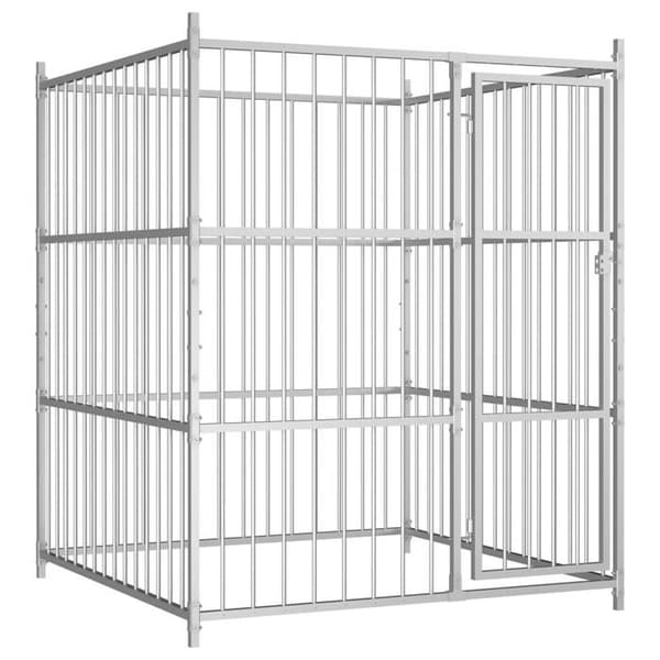Maison Exclusive - Udendørs hundehus 150 x 150 x 185 cm Silver