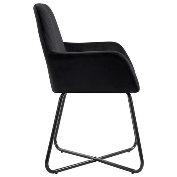 Maison Exclusive - Ruokatuolit 6 kpl musta sametti Matte svart