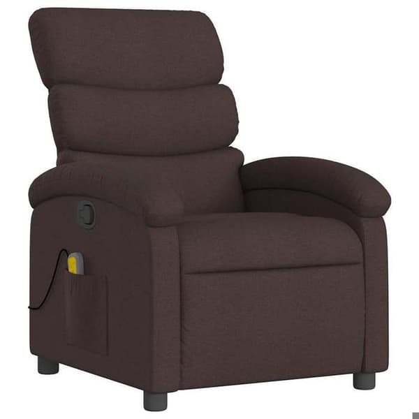 Massage stol - EKSKLUSIV HUS - Justerbar - Mørkebrun - 6 punkter vibration USB - Læneposition 135° Mörkbrun