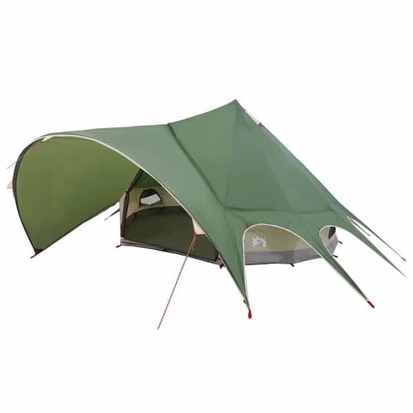 Maison Exclusive - Teepee-teltta 5 hengelle, vihreä ja harmaa