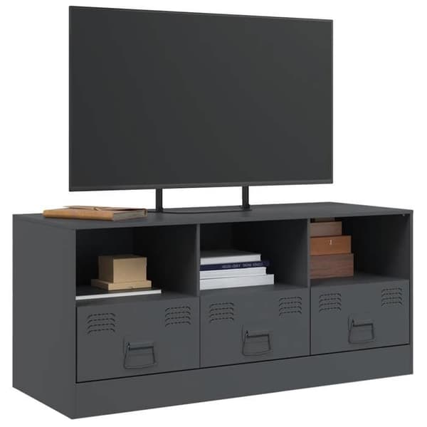 Maison Exclusive - TV-möbel antracit 99x39x44 cm stål