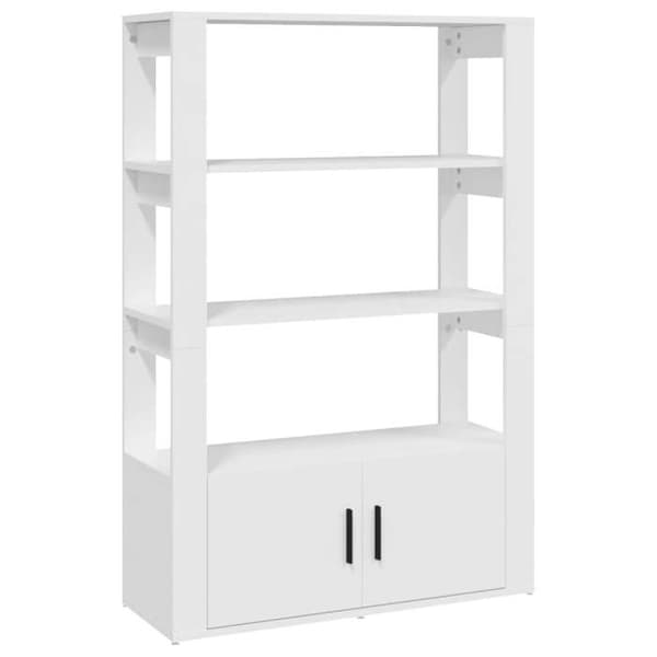 Maison Exclusive - Buffé Vit 80x30x119,5 cm Ingenjörsträ