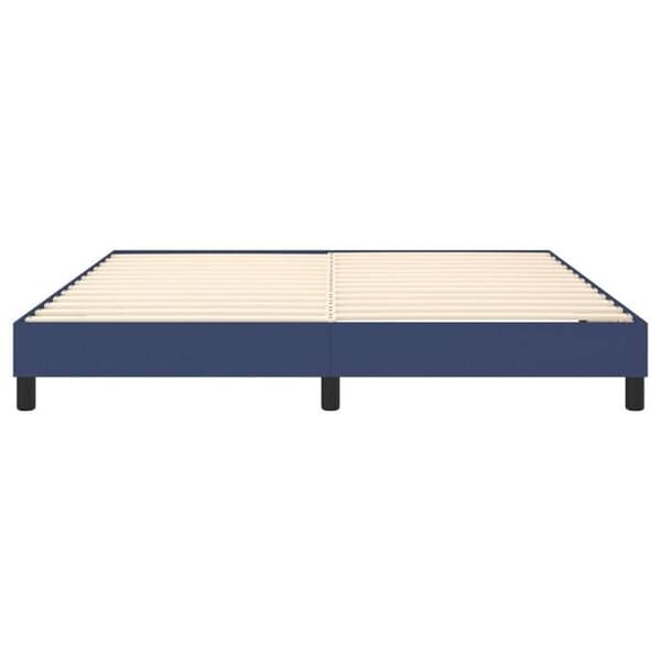 Maison Exclusive - Sininen sängynrunko lankuilla 160x200 cm kangas blå
