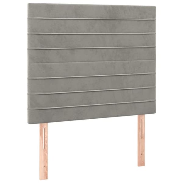 Maison Exclusive - Vaaleanharmaa pääty 80x5x118/128 cm Sametti Ljusgrått