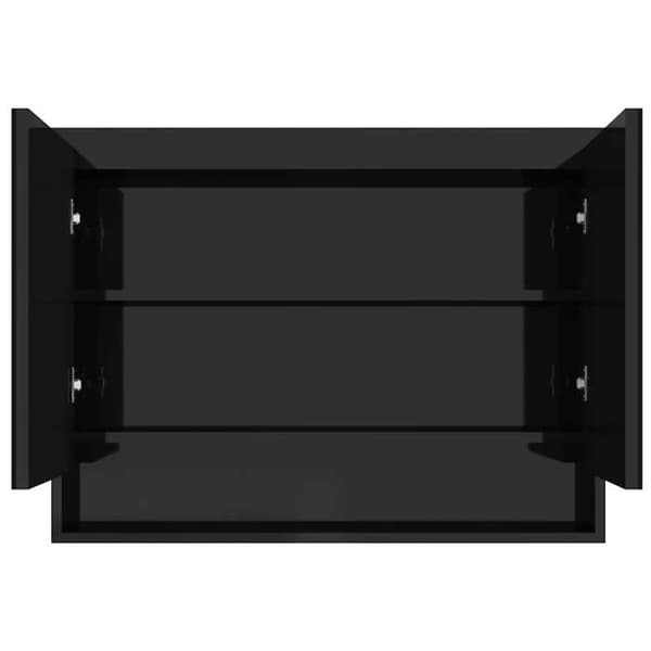 Maison Exclusive - Badeværelsesspejlskab 80x15x60 cm MDF Sort højglans