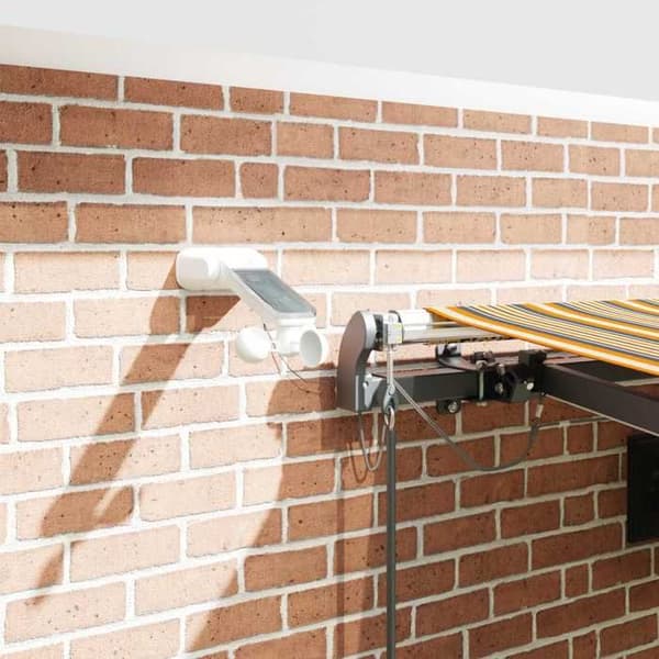 Maison Exclusive - Elektrisk markis med LED och sensor 4,5 x 3,5 m Flerfärgad