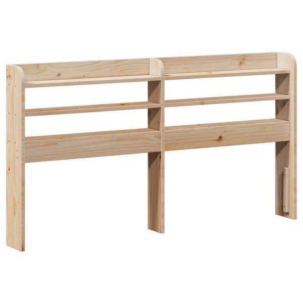 Maison Exclusive - Päätylevy hyllyillä 150 cm massiivipuusta