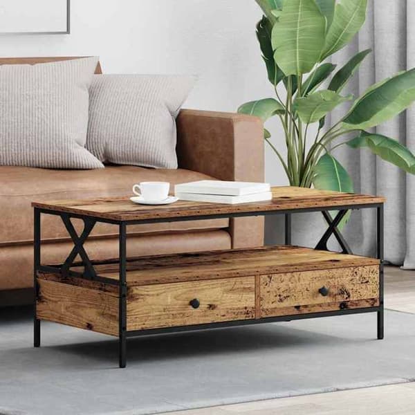Maison Exclusive - Alustatabletti Vanha puu 100 x 51 x 45 cm Insinööripuu