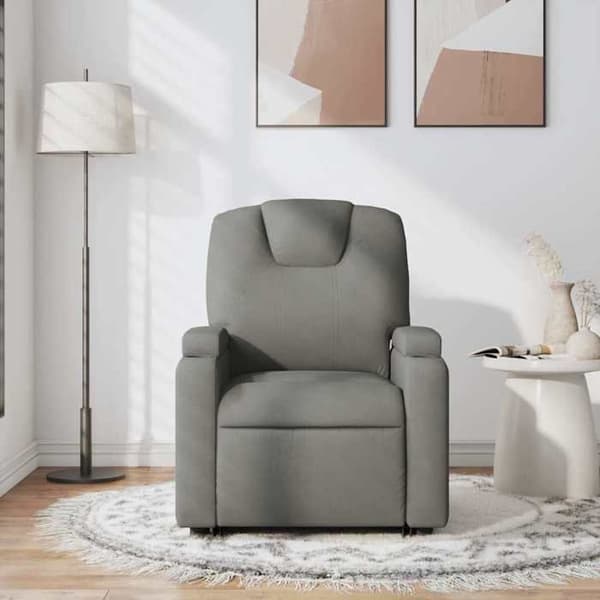 Maison Exclusive - Grått tyg lutande massagefåtölj