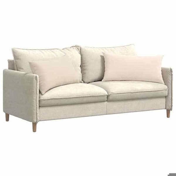 Soffkuddar - EXKLUSIVT HEM - Set om 2 stycken - 80 x 40 cm - Beige - Dragkedjeöverdrag - Polyester beige