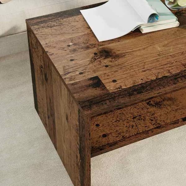Bord - EKSKLUSIV HUS - 80 x 50 x 40 cm - Ingeniørtræ - Rektangulær - Indbyggede hylder