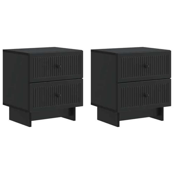 Maison Exclusive - Natbord 2 stk Sort 43 x 34,5 x 47,5 cm