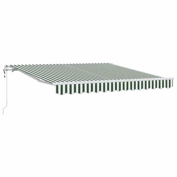 Maison Exclusive - Fällbart tak i grön och vit 300 x 250 cm