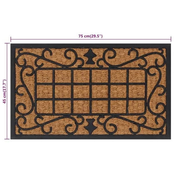 Dörrmatta - EXKLUSIV HEM - Rektangulär 45x75 cm - Gummi - Kokosfiber - Halkfri