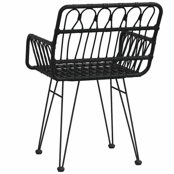 Maison Exclusive - Havestole sæt af 2 med armlæn Sort 56x64x80 cm