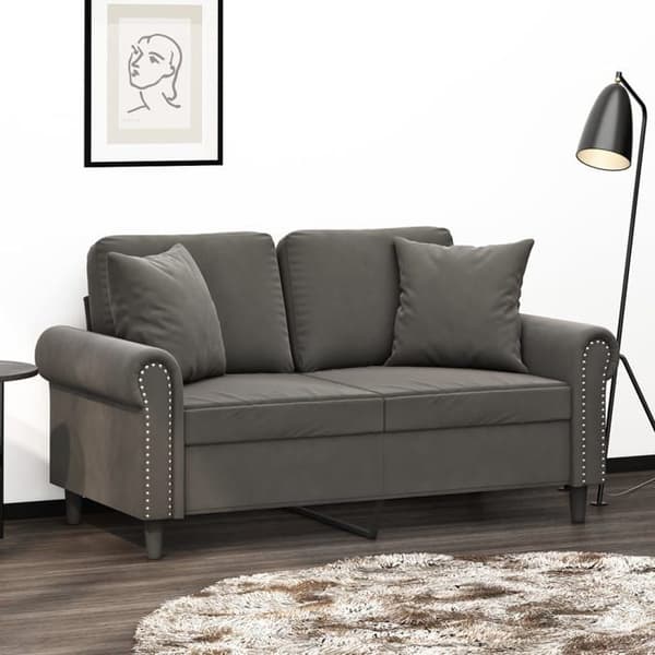 Maison Exclusive - Dekorative puder sæt af 2 Mørkegrå 40x40 cm Velour