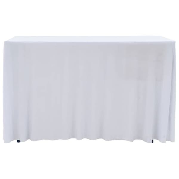 Maison Exclusive - Elastiska bordsdukar med kjol 2 st 120x60,5x74cm Vit Vit