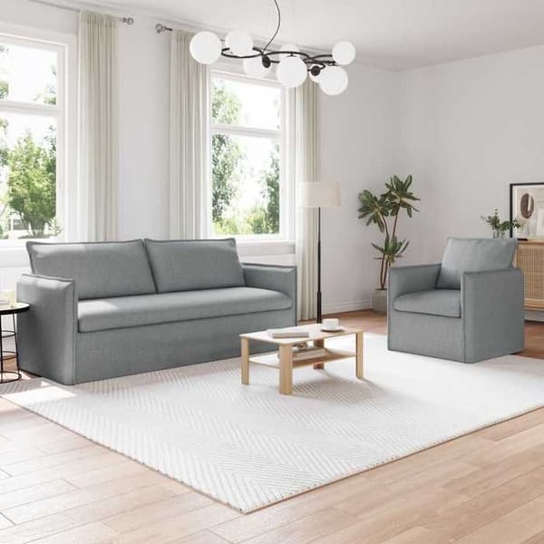 Maison Exclusive - Sæt af 2 sofaer Lys grå Stof