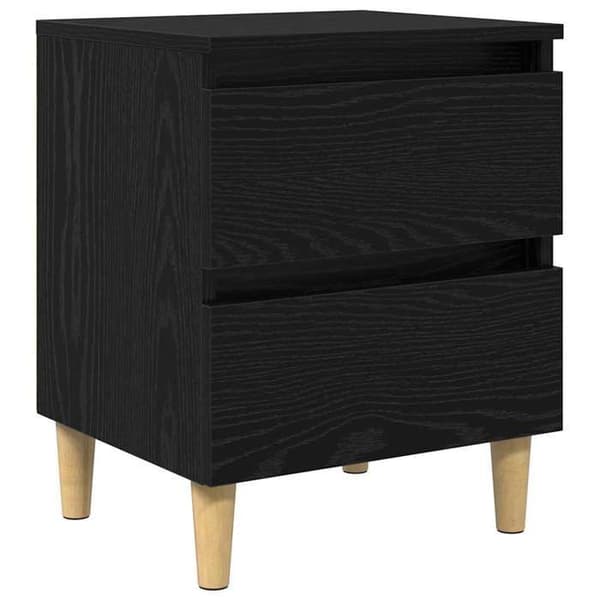 Maison Exclusive - Sengeskab Sort eg 40 x 35 x 50 cm Ingeniørtræ