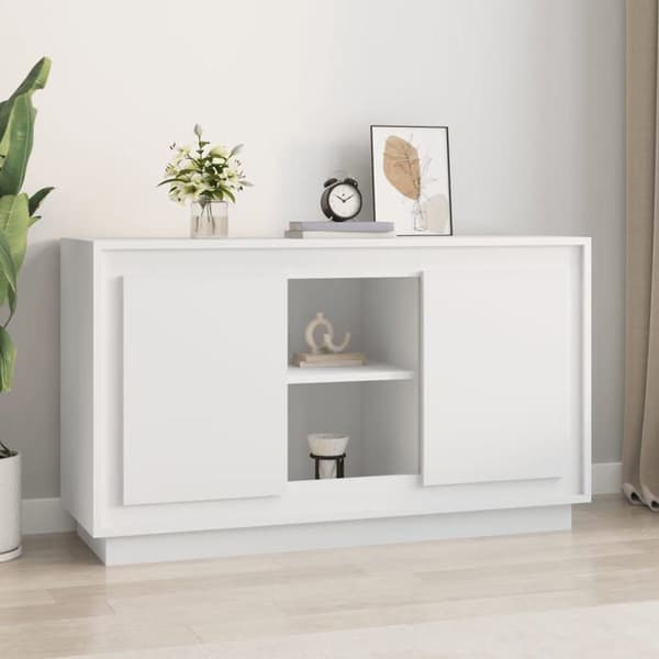 Maison Exclusive - Vit buffé 102x35x60 cm ingenjörsträ