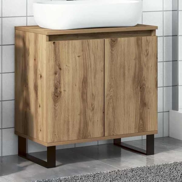 Maison Exclusive - Badeværelsesskab i håndlavet eg 58x33x60 cm