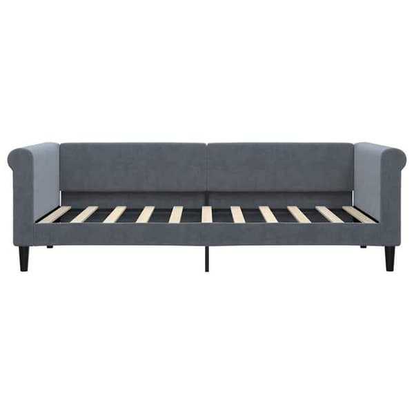 Maison Exclusive - Tummanharmaa lepotuoli 90x190 cm samettia