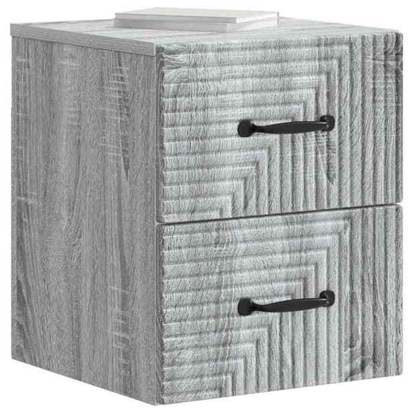 Maison Exclusive - Sonoma harmaa seinähyllyyöpyöre 34,5 x 33 x 40 cm