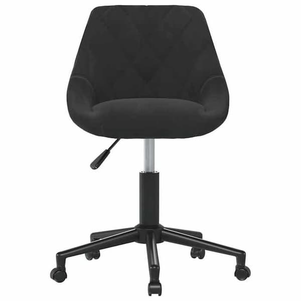 Maison Exclusive - Svart sammet snurrstol för kontor Svart