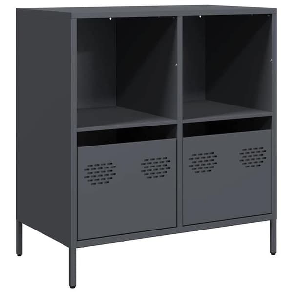 Maison Exclusive - Buffé antracit 68x39x73,5 cm kallvalsat stål