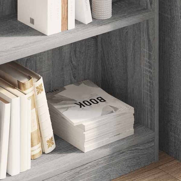 Maison Exclusive - Sonoma grå bibliotek 80x24x76 cm ingenjörsträ