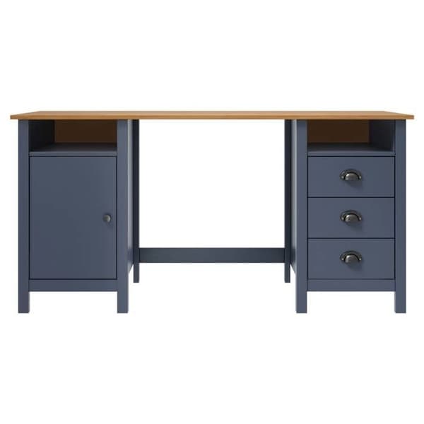 Maison Exclusive - Bureau Hill Harmaa 150x50x74 cm Kestävä mänty Grå