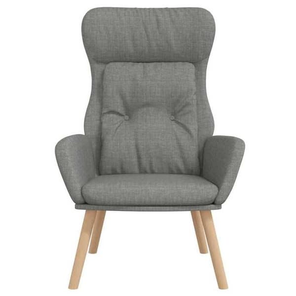 Maison Exclusive - Vaaleanharmaa rentoutumistuoli kangas