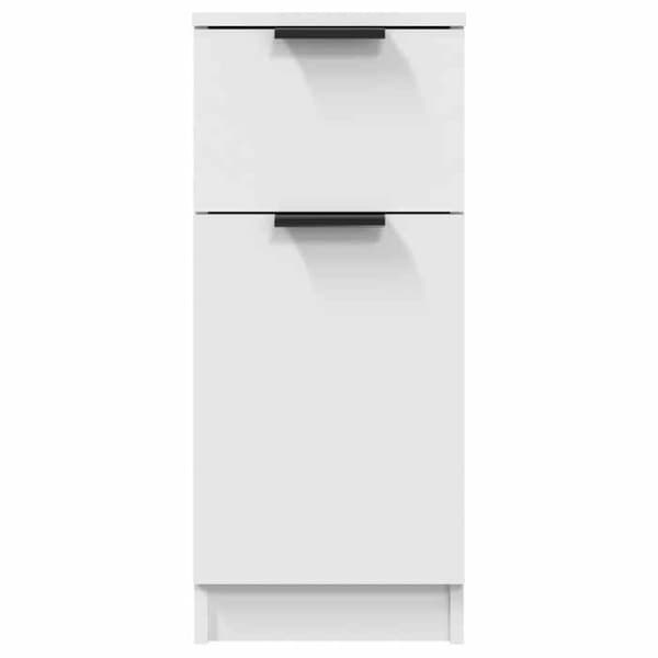 Maison Exclusive - Buffeter 2 stk hvid 30x30x70 cm ingeniørtræ