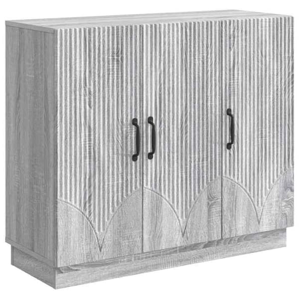 Maison Exclusive - Buffé Sonoma grå 89 x 34,5 x 77 cm Ingenjörsträ Sonoma grå