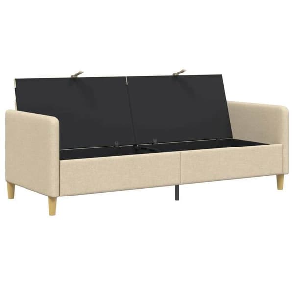 Maison Exclusive - Soffa med förvaring Creme 192 x 78 x 87 cm Polyester