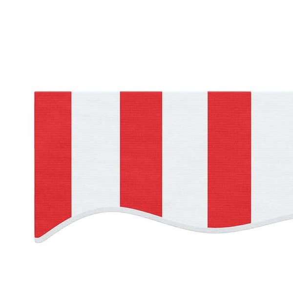 Maison Exclusive - Ersättningstyg för röd och vit markis 600x300 cm polyester