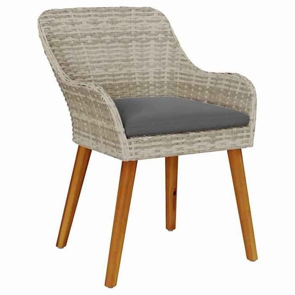 Maison Exclusive - 9 osan ruokailuryhmä puutarhaan, vaaleanharmaa