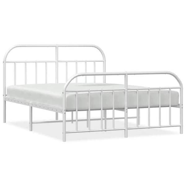 Sengestel - EKSKLUSIV HUS - 135x190 cm - Hvid - Stål - Lamelseng Vit