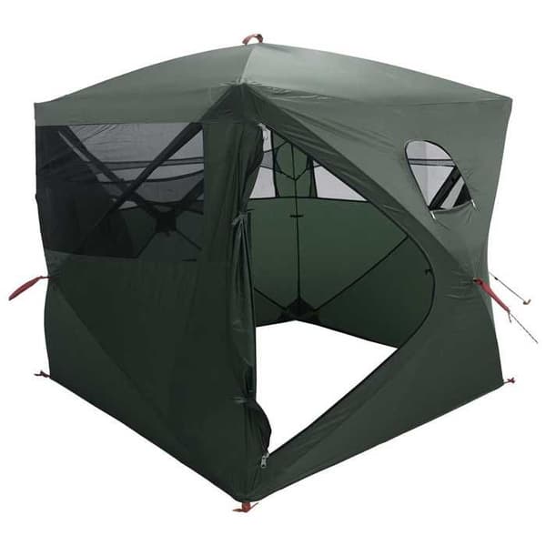 Jaktstuga - EXKLUSIV HEM - 2 personer - Armégrön - Polyester & stål - Fällbar