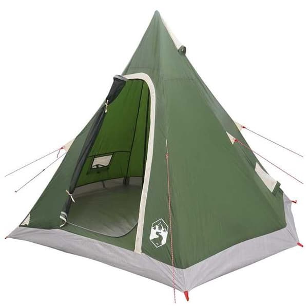 Tält Tipi - EXKLUSIVT HUS - 3 platser - Polyester 185T PU-beläggning - Grön - Yta 5,44 m²