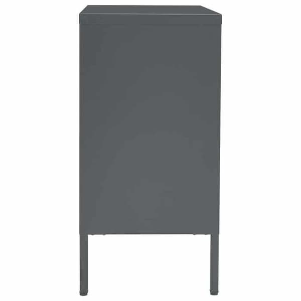 Maison Exclusive - Anthracite Buffet 75x35x70 cm Teräs ja karkaistu lasi