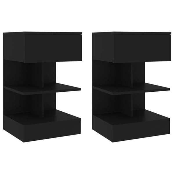 Maison Exclusive - Natborde 2 stk Sort 40x35x65 cm Svart