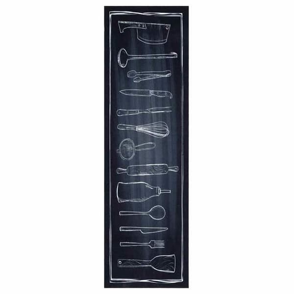 Maison Exclusive - Køkkenteppet Sort 150 x 45 cm Velour