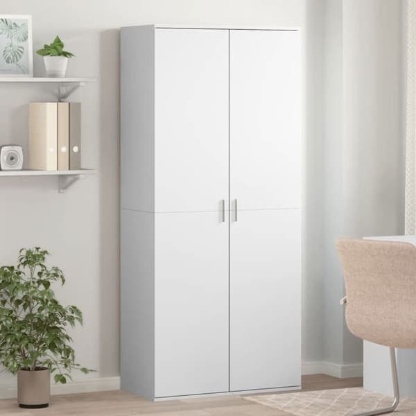 Maison Exclusive - Skoskåp Vit 80x39x178 cm Ingenjörsträ