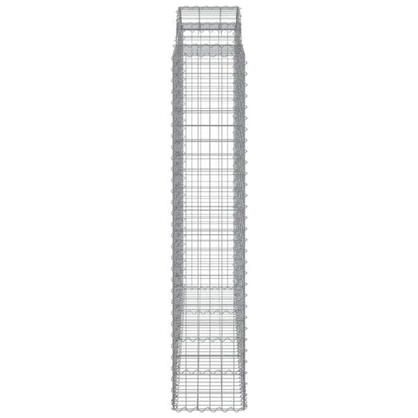 Maison Exclusive - Bågformade gabionkorgar 4 st 200x50x200/220 cm Galvaniserat stål