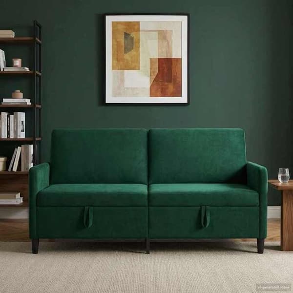 Maison Exclusive - Soffa med förvaring Mörkgrön 172 x 78 x 87 cm Polyester